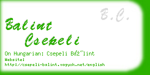 balint csepeli business card